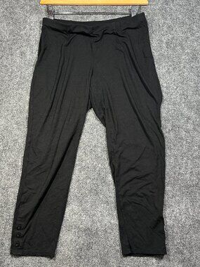 J Jill Wearever Collection Pants Womens Small Petite Black Stretch Pull On Ankle